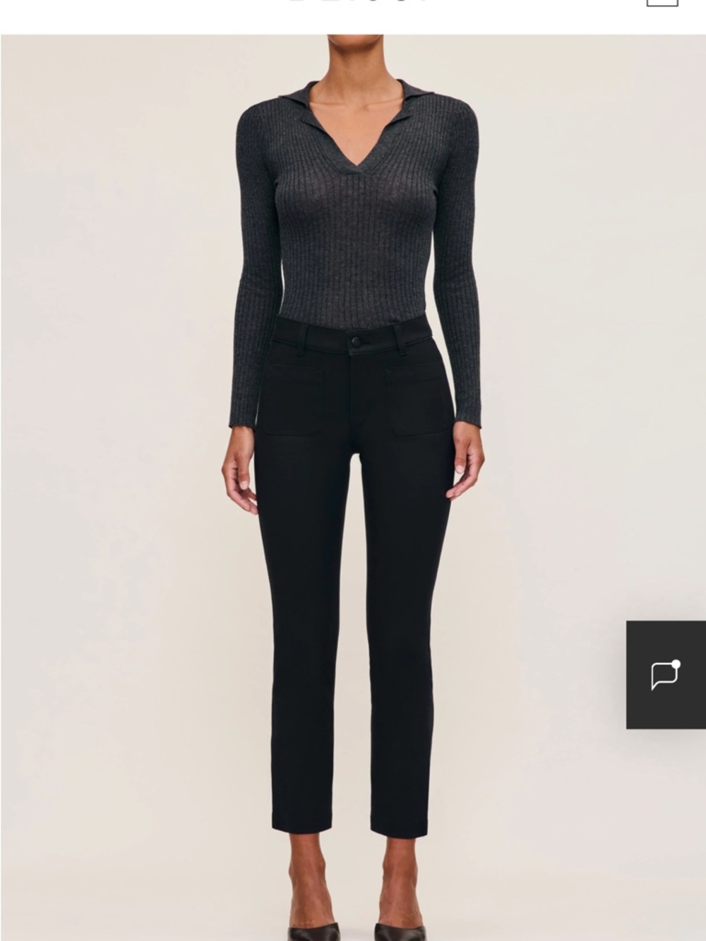 DL1961 Mara Straight Mid Rise Black Ankle Instasculpt Jeans